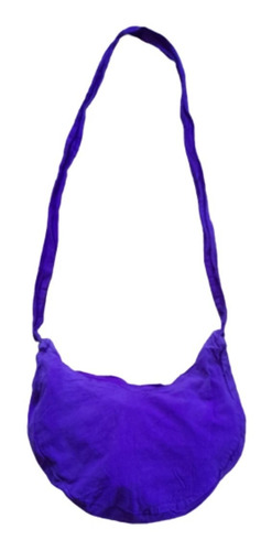 Morral Bolso Cartera Algodón Violeta Vintage Artesanal