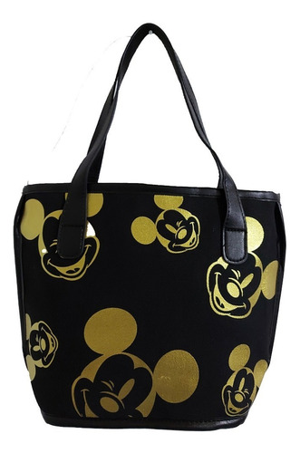 Imagen 1 de 7 de Bolsa Pequeña De Dama De Disney De Mickey Mouse Negro/dorado