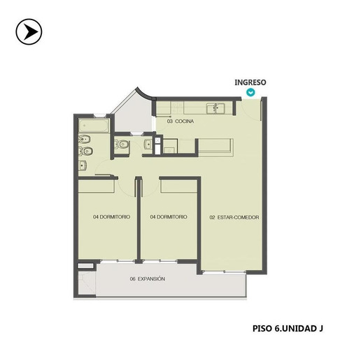 Imagen 6 de 6 de Venta - Departamento De Dos Dormitorios - Amenities Y Seguridad - Fisherton