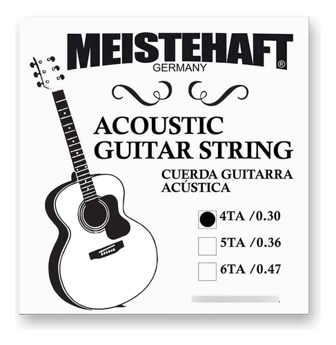 Set Cuerdas Individuales 0.30 Guitarra Acustica Meistehaft