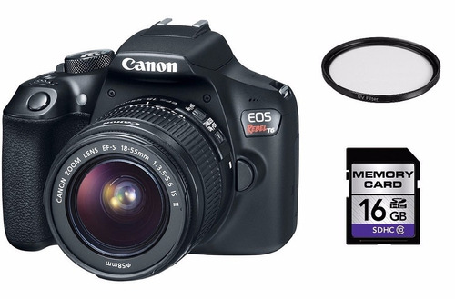 Canon T6 Lente 18-55mm Ef-s Iii +16gb + Filtro Uv