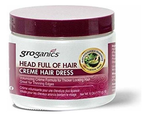 Groganics Cabeza Llena De Pelo Vestido De Crema De Pelo 