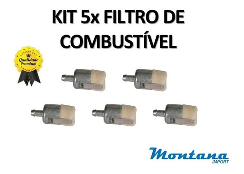 Kit Filtro De Combustível Universal Roçadeira Motosserra 5pç