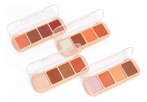 4 Paleta Blush, Iluminador E Contorno 1044 Kit Vivai Ataca 