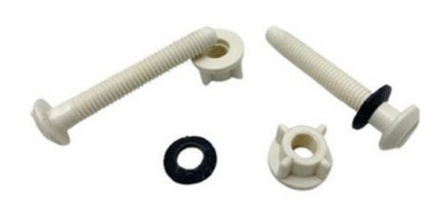 Imagen 2 de 2 de Tornillo Plástico Para Tanque / Tapa De Poceta Wc / 3 Pares
