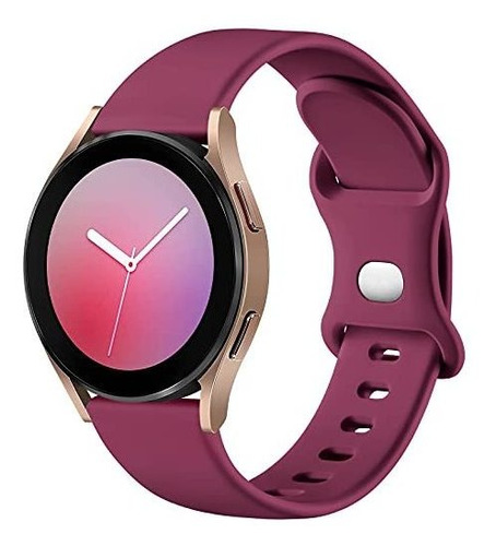 Malla De Silicona Para Samsung Watch 4 Bordo Wine Talle S