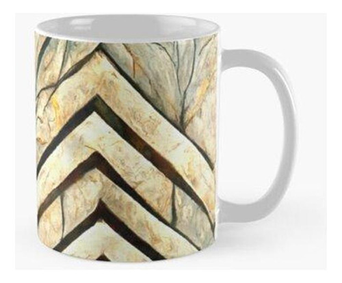 Taza Patrón Art Deco De Mármol Falso Zig Zag Calidad Premium