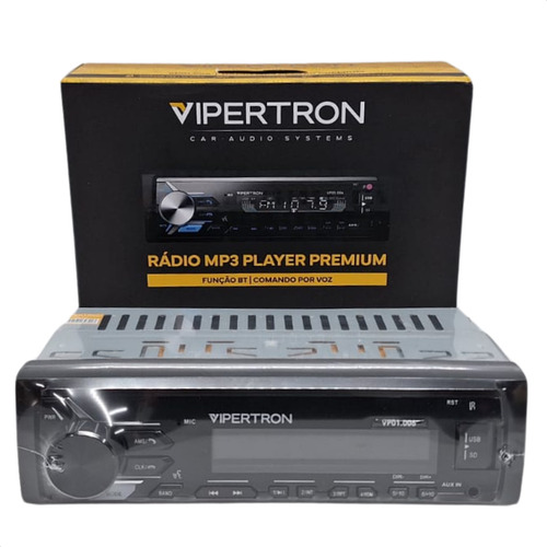 Radio Fm/mp3 Com (bluetooth) Comando Por Voz Vipertron