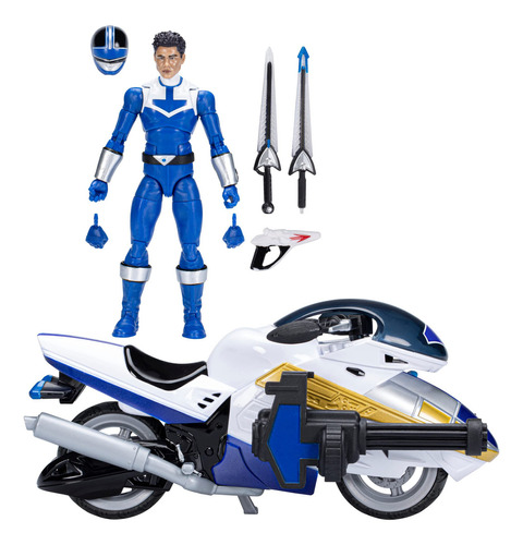 Ranger Azul Y Ciclo Vectorial Figuras De Acción Métricas