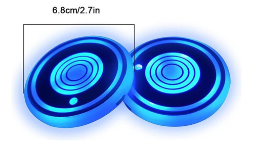 . 2 Uds Soporte For Taza Led Rgb 7 Colores Luces Usb For