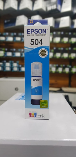 Tinta Cyan Epson Original T504 L4150 L4160 L6161 L6171