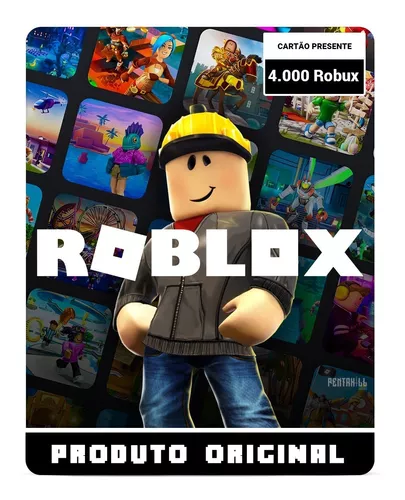 Cartão Roblox 4000 Robux - Envio Imediato Roblox Digital - Desconto no Preço