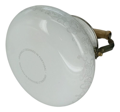 Pava Enlozada Tetera Francesa Decorada Eurokitchen 3 Lts Blanco Decorado