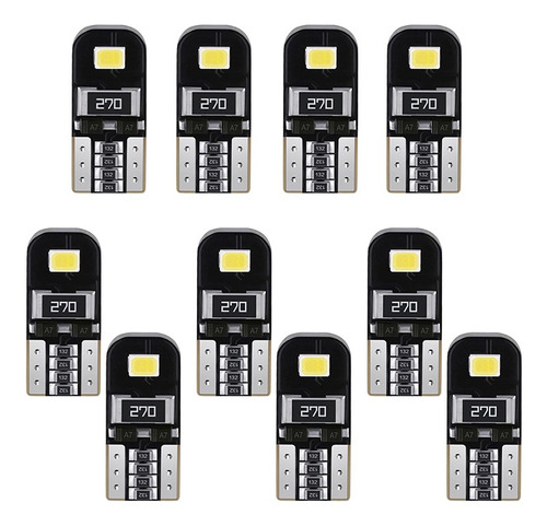 X10 Ampolletas Luz Led Cola De Pescado T10 Blanco Frio