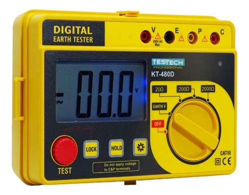 Telurómetro Digital Testech Kt-480d (incluye Certificado)