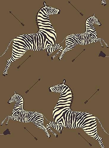 Papel Tapiz - Safari Brown Zebra Safari Scalamandre Self Adh