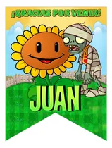 Comprar Kit Imprimible Candybar Plantas Vs Zombie Personalizado 