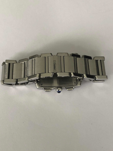 Reloj Cartier Tank Americaine Chronoflex Cartier Plateado Blanco (Usado)