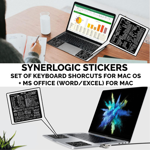 Synerlogic Mac Os + (para Mac) Pegatinas De Atajos De Teclad