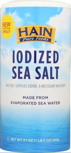 Hain Ionized Sea Salt Sal De Mar Yodatada 595g