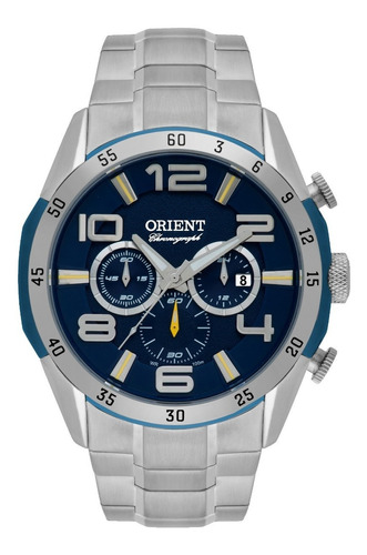Relógio Orient Mbssc160 Masculino Visor Azul Luxuoso Sport