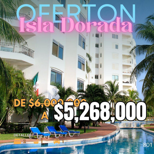 Departamento En Venta, 3 Recámaras En Isla Dorada, Zona Hotelera,  Cancún