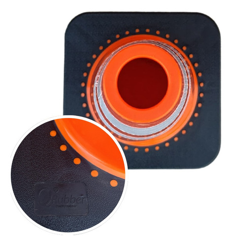 Cono De Tránsito 90cm Con Base De Caucho Qrubber