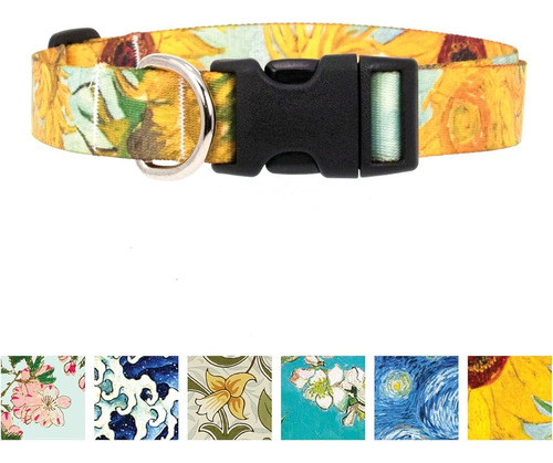 Collar Para Perros Buttonsmith Van Gogh Sunflowers - Hecho E