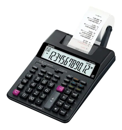 Calculadora Casio Hr-100 com rolo preto