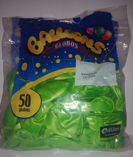 Globos Perlados Verde Manzana 12 Pulgadas X 50 U Decoración