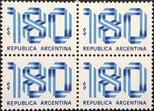 Argentina, Cuadro Gj 1861 Cinta 180p Mate Ph 79 Mint L11126