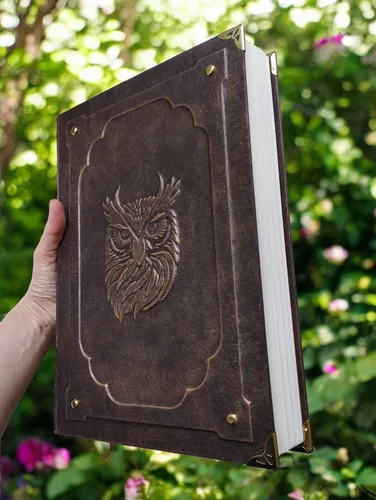 Grimorio De Búho Lechuza Cuaderno 300 Hojas, Animal De Poder