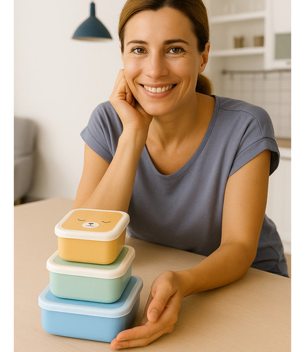 3 Potes Potinhos Para Armazenar Comida Frutas Bebê Neném Kit