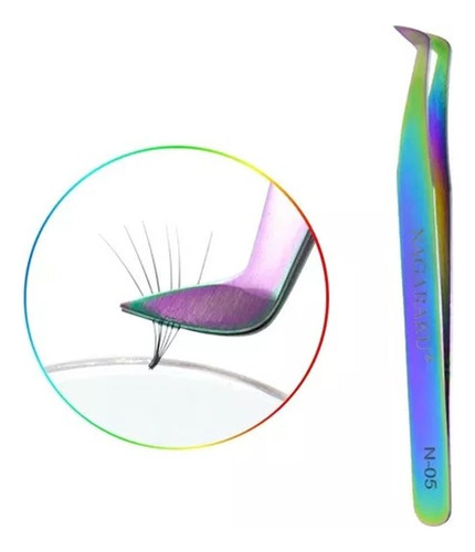 Extensor de pestañas curvas Nagaraku, volumen ruso N-05