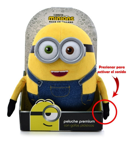 Imagen 2 de 4 de Peluche Minions Con Frases Y Sonido 20 Cm - Oficial