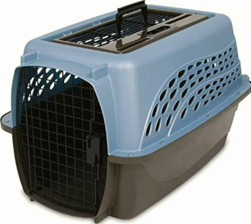 Petmate 21231 Caseta De Dos Puertas Para Mascotas, Azul