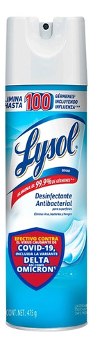 Limpiador Lysol Aerosol Desinfectante Crisp Linen 475 Gr