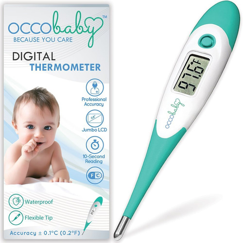 Occobaby Termómetro Digital Clínico Para Bebés  Lcd, Punta