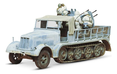 Kit De Modelo Plástico German 8t Half Track Sdkfz 7/1