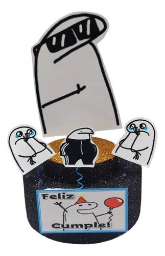 Adorno Torta Flork Meme Cotillon Chirimbolos