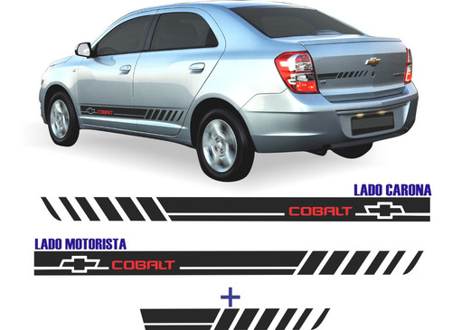 Kit Adesivo Faixa Lateral  E Traseira Chevrolet Cobalt Sport