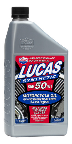 Aceite Lucas Sintetico Alto Rendimiento 50wt 1qt