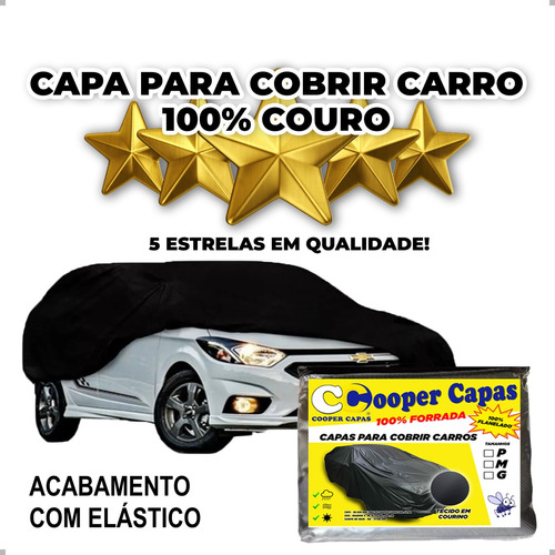 Capa Cobrir Carro Couro Ecológico Forro Aveludado C Elástico