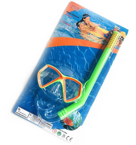 Imagen 1 de 2 de Set De Buceo Snorkel Infantil Mascara Ajustable Y Snorkel