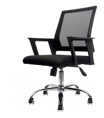 Silla De Escritorio Mde  Con Brazos Ergonómica Tela Mesh