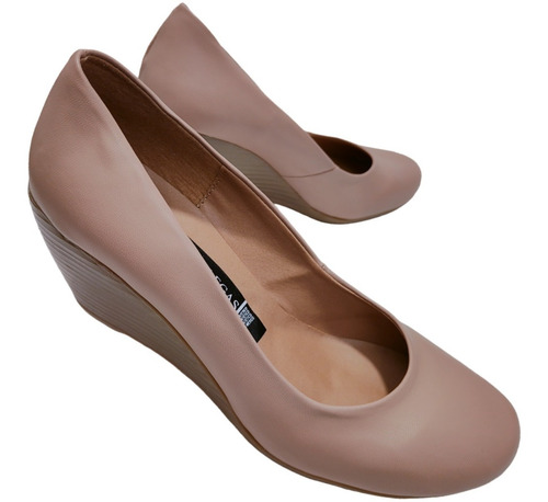 Zapato Tacon 6cm Puente Liso Comodo Durable Tipo Piel