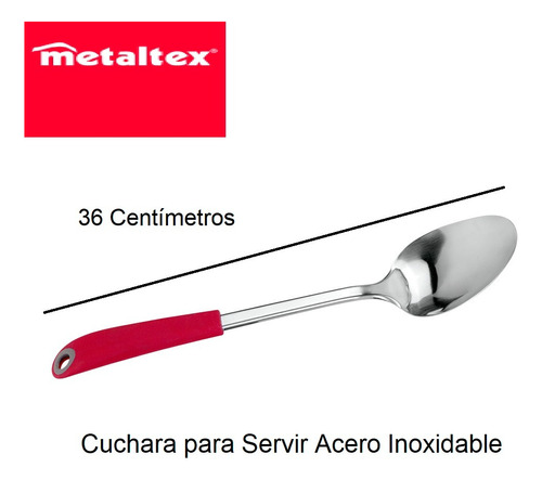 Metaltex Cuchara Para Servir Acero Inoxidable + Silicona 