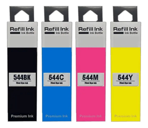 Pack De Recarga De Tinta Para Epson T544 L3210 L3250 L1250