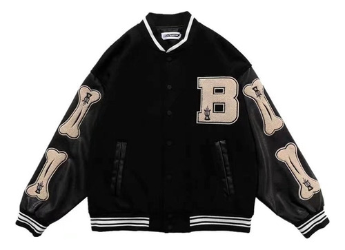 Chaqueta Bomber De Béisbol Del Equipo Universitario De Haraj