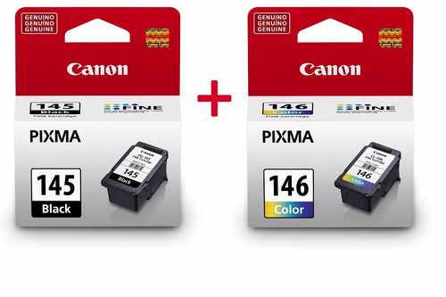 Pack Tintas Canon 145, 146 Negra Y Color Originales